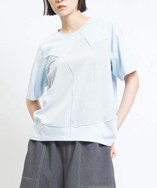 gomme（ゴム）の「チューリップＴ（Tシャツ/カットソー・レディース・チャコールグレー/ホワイト/ブラック/サックスブルー・MEDIUM）」の4枚目の写真
