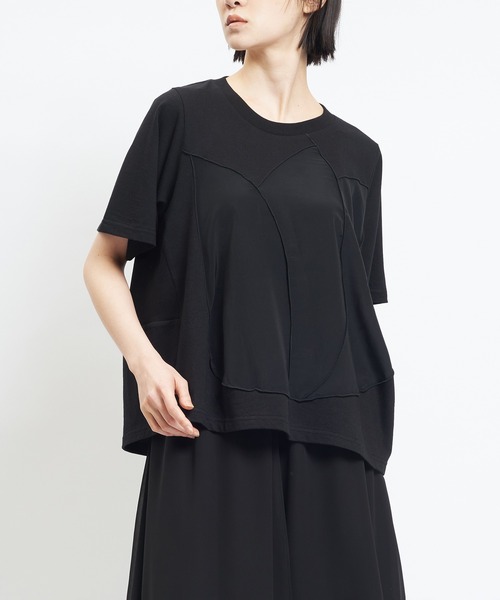 gomme（ゴム）の「チューリップＴ（Tシャツ/カットソー・レディース・チャコールグレー/ホワイト/ブラック/サックスブルー・MEDIUM）」の2枚目の写真