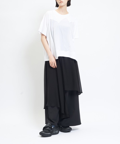 gomme（ゴム）の「チューリップＴ（Tシャツ/カットソー・レディース・チャコールグレー/ホワイト/ブラック/サックスブルー・MEDIUM）」の16枚目の写真