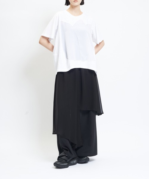 gomme（ゴム）の「チューリップＴ（Tシャツ/カットソー・レディース・チャコールグレー/ホワイト/ブラック/サックスブルー・MEDIUM）」の17枚目の写真