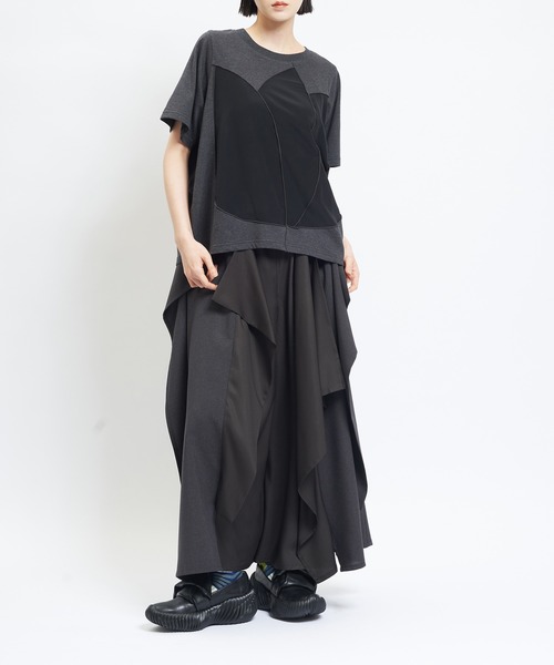 gomme（ゴム）の「チューリップＴ（Tシャツ/カットソー・レディース・チャコールグレー/ホワイト/ブラック/サックスブルー・MEDIUM）」の10枚目の写真