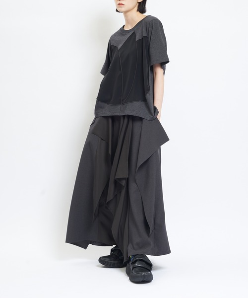 gomme（ゴム）の「チューリップＴ（Tシャツ/カットソー・レディース・チャコールグレー/ホワイト/ブラック/サックスブルー・MEDIUM）」の11枚目の写真