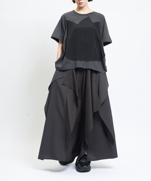 gomme（ゴム）の「チューリップＴ（Tシャツ/カットソー・レディース・チャコールグレー/ホワイト/ブラック/サックスブルー・MEDIUM）」の12枚目の写真