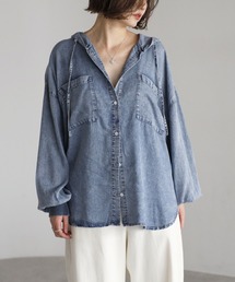 Bonjour Sagan | 【接触冷感】テンセルデニムシャツパーカー(シャツ/ブラウス)