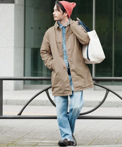 green label relaxing（グリーンレーベルリラクシング）の「BC G/DYE WEATH BAL/C コート◆（ステンカラーコート・メンズ・ベージュ/ネイビー・SMALL/LARGE/MEDIUM）」の7枚目の写真