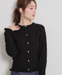 【アンサンブル可】ダイヤ柄カーディガン