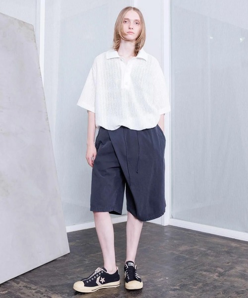 VOAAOV（ヴォアーブ）の「【VOAAOV】 6oz DENIM Wrap Short Pants（デニムパンツ・メンズ・グレー/ライトブルー/インディゴブルー/ブラック・2/1）」の8枚目の写真