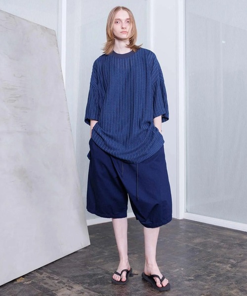 VOAAOV（ヴォアーブ）の「【VOAAOV】 6oz DENIM Wrap Short Pants（デニムパンツ・メンズ・グレー/ライトブルー/インディゴブルー/ブラック・2/1）」の12枚目の写真