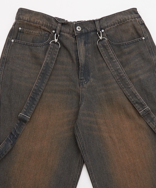 improves（インプローブス）の「12ozデニム サスペンダー付き ワイドワークパンツ（デニムパンツ・メンズ・チャコール/ネイビー/カモフラージュ・MEDIUM/LARGE）」の20枚目の写真