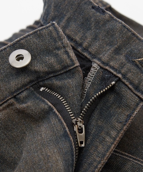 improves（インプローブス）の「12ozデニム サスペンダー付き ワイドワークパンツ（デニムパンツ・メンズ・チャコール/ネイビー/カモフラージュ・MEDIUM/LARGE）」の4枚目の写真