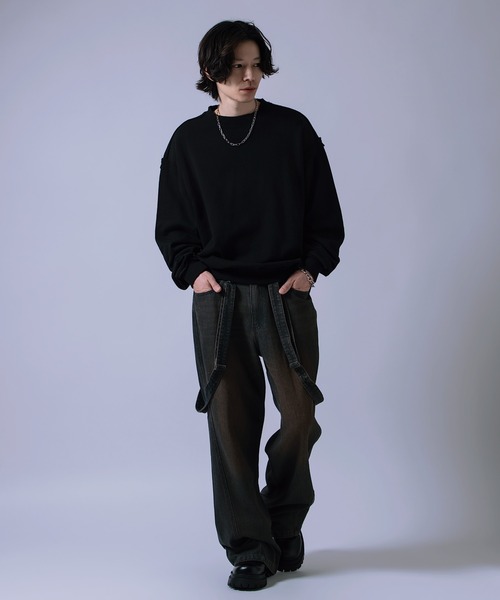 improves（インプローブス）の「12ozデニム サスペンダー付き ワイドワークパンツ（デニムパンツ・メンズ・チャコール/ネイビー/カモフラージュ・MEDIUM/LARGE）」の15枚目の写真