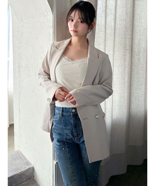 RESEXXY（リゼクシー）の「レーストリミングキャミ（キャミソール・レディース・ブラック/ブラウン/ホワイト・FREE）」の17枚目の写真