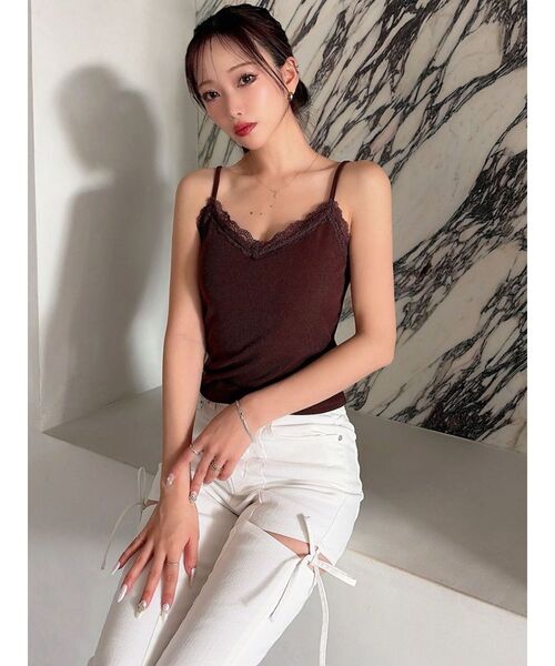 RESEXXY（リゼクシー）の「レーストリミングキャミ（キャミソール・レディース・ブラック/ブラウン/ホワイト・FREE）」の20枚目の写真