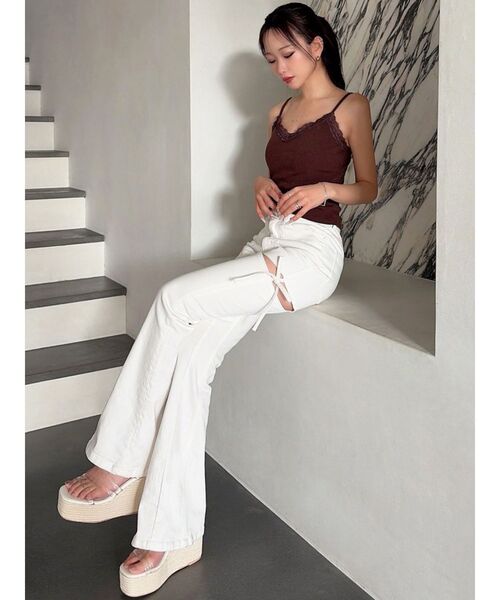 RESEXXY（リゼクシー）の「レーストリミングキャミ（キャミソール・レディース・ブラック/ブラウン/ホワイト・FREE）」の21枚目の写真