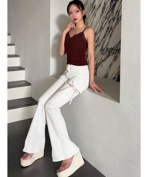 RESEXXY（リゼクシー）の「レーストリミングキャミ（キャミソール・レディース・ブラック/ブラウン/ホワイト・FREE）」の22枚目の写真