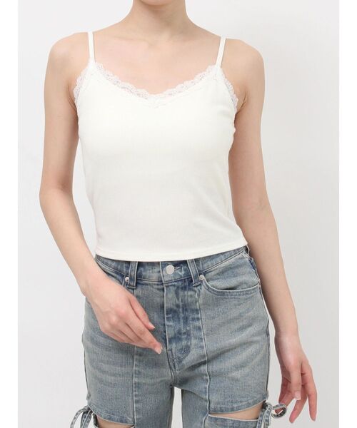 RESEXXY（リゼクシー）の「レーストリミングキャミ（キャミソール・レディース・ブラック/ブラウン/ホワイト・FREE）」の14枚目の写真