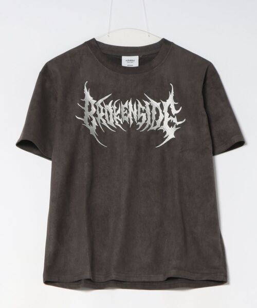 8(eight)(エイト)の「フェイクスウェード半袖Tシャツ(Tシャツ/カットソー・メンズ・ライトグレー/チャコール/グレー・MEDIUM/LARGE)」の3枚目の写真