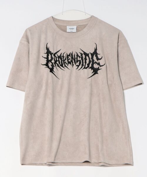 8(eight)(エイト)の「フェイクスウェード半袖Tシャツ(Tシャツ/カットソー・メンズ・ライトグレー/チャコール/グレー・MEDIUM/LARGE)」の1枚目の写真