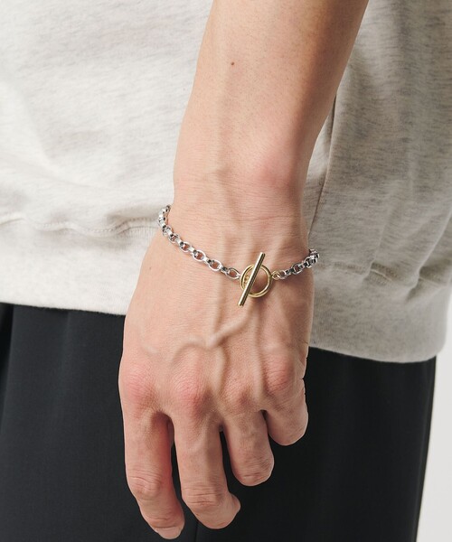 BEAUTY&YOUTH UNITED ARROWS（ビューティーアンドユースユナイテッドアローズ）の「ブラス コンビ ブレスレット（ブレスレット・メンズ・シルバー・FREE）」の4枚目の写真