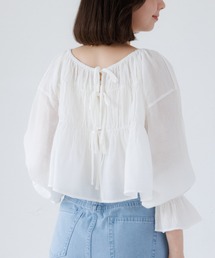 flower | シャーリングリボンブラウス(シャツ/ブラウス)