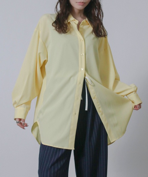 NYLAUS(ナイラス)の「【SG】ラッシュガードBIGシャツ 長袖シャツ オーバーサイズシャツ(シャツ/ブラウス・レディース・ブルー/イエロー/ブルー系その他/ホワイト/イエロー系その他/ブルー系その他2・M)」の5枚目の写真