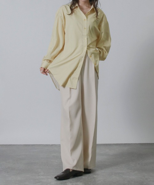 NYLAUS(ナイラス)の「【SG】ラッシュガードBIGシャツ 長袖シャツ オーバーサイズシャツ(シャツ/ブラウス・レディース・ブルー/イエロー/ブルー系その他/ホワイト/イエロー系その他/ブルー系その他2・M)」の9枚目の写真