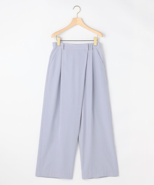 組曲 L(クミキョク オオキイサイズ)の「スムースクロス ラップ見えワイドパンツ(その他パンツ・レディース・ブラック系・5/6/7)」の20枚目の写真
