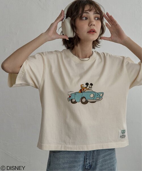 notch.(ノッチ)の「DISCUS ATHLETIC ディスカスアスレチック×Disney ディズニー Mickey ミッキーマウス Tシャツ(Tシャツ/カットソー・レディース・その他2/その他1/アイボリー/ブラック/ホワイト/オフホワイト/チャコール/ダークグレー・M/L)」の7枚目の写真