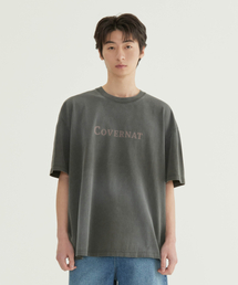 センターロゴピグメントTシャツチャコール