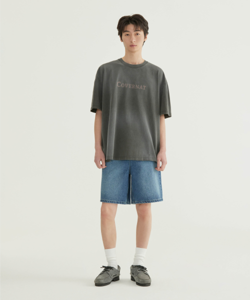 COVERNAT(カバーナット)の「センターロゴピグメントTシャツチャコール(Tシャツ/カットソー・メンズ・その他・X-SMALL/SMALL/MEDIUM/LARGE/X-LARGE/XX-LARGE)」の4枚目の写真