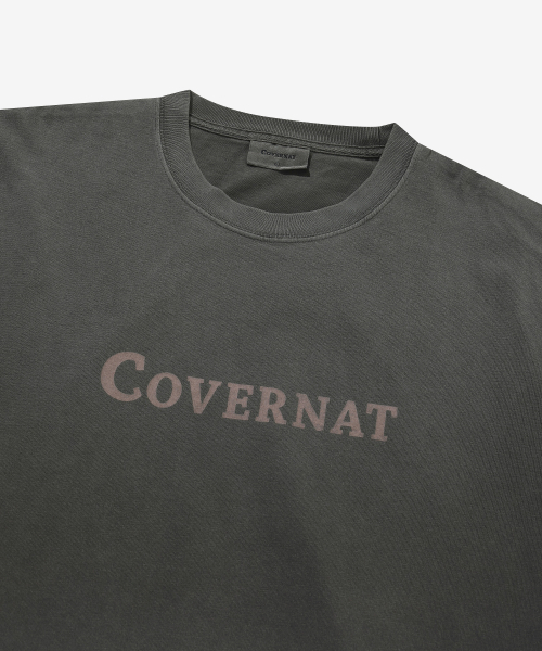 COVERNAT(カバーナット)の「センターロゴピグメントTシャツチャコール(Tシャツ/カットソー・メンズ・その他・X-SMALL/SMALL/MEDIUM/LARGE/X-LARGE/XX-LARGE)」の7枚目の写真