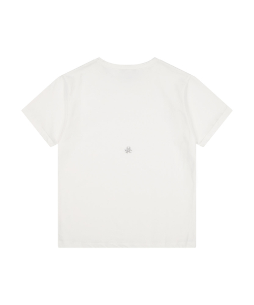 DAUSPICE(ディーオスピス)の「(DUC) Eyelet Stud Semi-Crop T-Shirt White(Tシャツ/カットソー・レディース・ホワイト・ONE SIZE)」の3枚目の写真