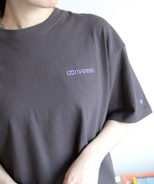 cepo(セポ)の「【CONVERSE】CVハイカットシューズプリント ショートスリーブTee(Tシャツ/カットソー・レディース・ブラック/パープル/オートミール・M)」の21枚目の写真