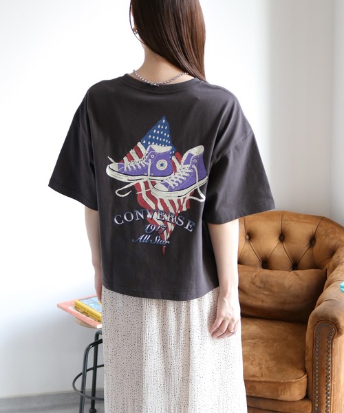 cepo(セポ)の「【CONVERSE】CVハイカットシューズプリント ショートスリーブTee(Tシャツ/カットソー・レディース・ブラック/パープル/オートミール・M)」の20枚目の写真