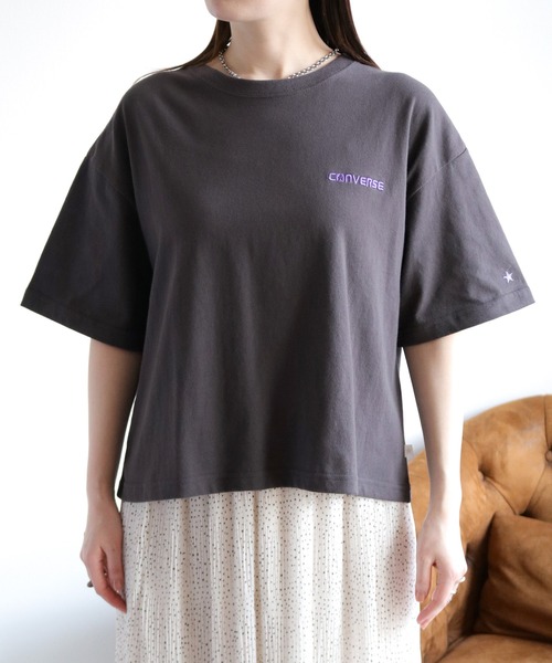 cepo(セポ)の「【CONVERSE】CVハイカットシューズプリント ショートスリーブTee(Tシャツ/カットソー・レディース・ブラック/パープル/オートミール・M)」の14枚目の写真