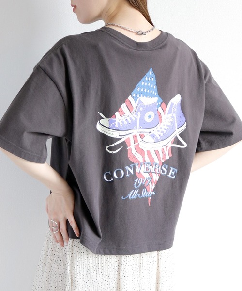cepo(セポ)の「【CONVERSE】CVハイカットシューズプリント ショートスリーブTee(Tシャツ/カットソー・レディース・ブラック/パープル/オートミール・M)」の16枚目の写真