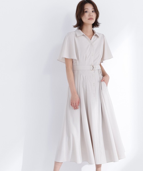 NATURAL BEAUTY BASIC（ナチュラルビューティーベーシック）の「【sweet4月号掲載】【ちょうど、いい服】“初めまして”がうまくいく好印象ワンピース（シャツワンピース・レディース・ベージュ/ネイビー/イエロー/ブルー・SMALL/MEDIUM/LARGE/P/S）」の10枚目の写真