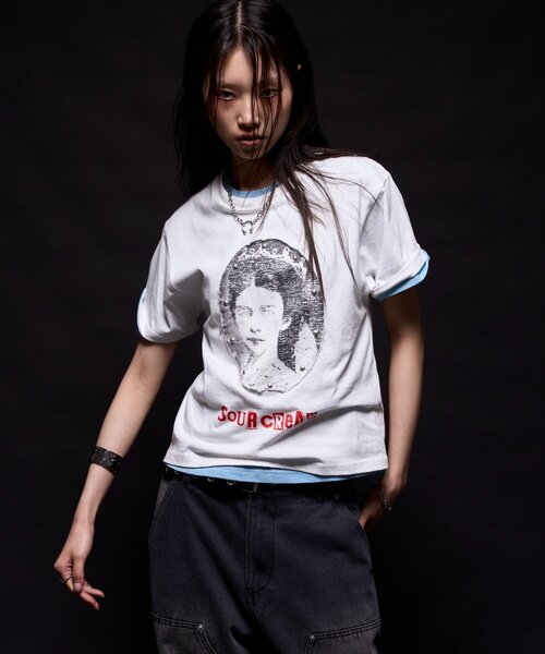 WHO'S WHO gallery(フーズフーギャラリー)の「【Soucream】VenusリメイクスタッズTEE(Tシャツ/カットソー・レディース・ホワイト/チャコールグレー/グレー/ピンク/サックスブルー・SMALL/MEDIUM)」の17枚目の写真