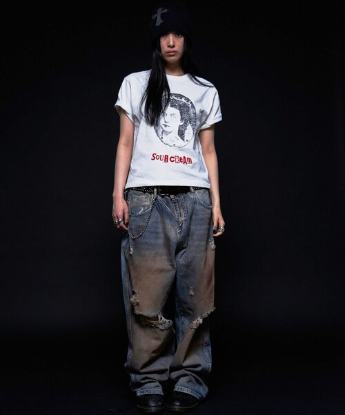 WHO'S WHO gallery(フーズフーギャラリー)の「【Soucream】VenusリメイクスタッズTEE(Tシャツ/カットソー・レディース・ホワイト/チャコールグレー/グレー/ピンク/サックスブルー・SMALL/MEDIUM)」の21枚目の写真