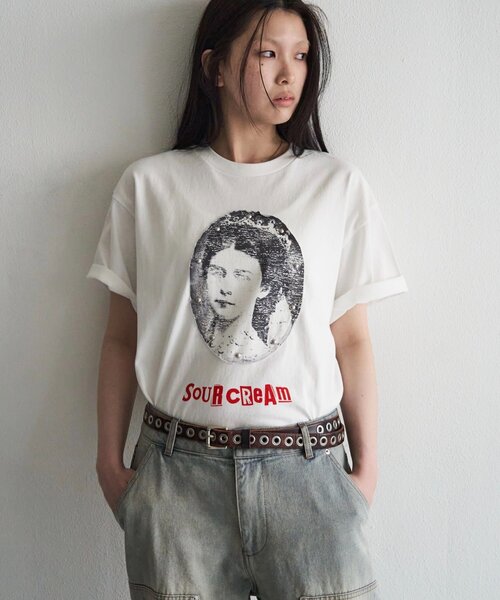 WHO'S WHO gallery(フーズフーギャラリー)の「【Soucream】VenusリメイクスタッズTEE(Tシャツ/カットソー・レディース・ホワイト/チャコールグレー/グレー/ピンク/サックスブルー・SMALL/MEDIUM)」の22枚目の写真