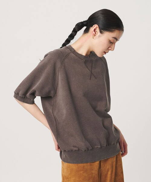 BEAUTY&YOUTH UNITED ARROWS(ビューティーアンドユースユナイテッドアローズ)の「コットン裏毛 ショートスリーブ スウェットプルオーバー(スウェット・レディース・コバルトブルー/ダークブラウン・FREE)」の7枚目の写真
