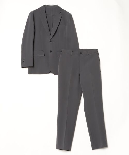 Perfect Suit FActory（パーフェクトスーツファクトリー）の「【lightsewing　suit】　ダブルクロススーツセットアップ　スリムライン（スーツセット・メンズ・チャコールグレー/ネイビー/ブラック・S/M/L/LL）」の2枚目の写真