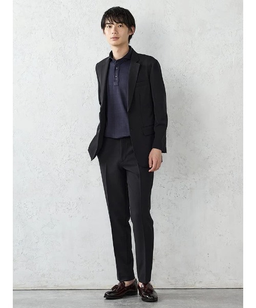 Perfect Suit FActory(パーフェクトスーツファクトリー)の「【上下セット】ライト(軽量)セットアップスーツ 【スリムライン】 ブラック/C.グレー/ネイビー(セットアップ・メンズ・チャコールグレー/ネイビー/ブラック・S/M/L/LL)」の3枚目の写真