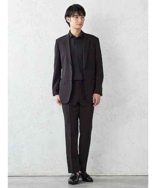 Perfect Suit FActory(パーフェクトスーツファクトリー)の「【上下セット】ライト(軽量)セットアップスーツ 【スリムライン】 ブラック/C.グレー/ネイビー(セットアップ・メンズ・チャコールグレー/ネイビー/ブラック・S/M/L/LL)」の1枚目の写真