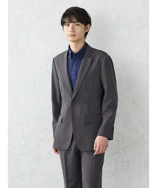 Perfect Suit FActory(パーフェクトスーツファクトリー)の「【上下セット】ライト(軽量)セットアップスーツ 【スリムライン】 ブラック/C.グレー/ネイビー(セットアップ・メンズ・チャコールグレー/ネイビー/ブラック・S/M/L/LL)」の8枚目の写真