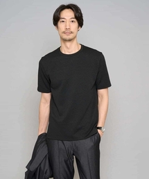 a.v.v | 【イージーケア/洗濯機で洗える/毛玉になりにくい】ライトキカジャカードクルーネックスマートＴシャツ(Tシャツ/カットソー)