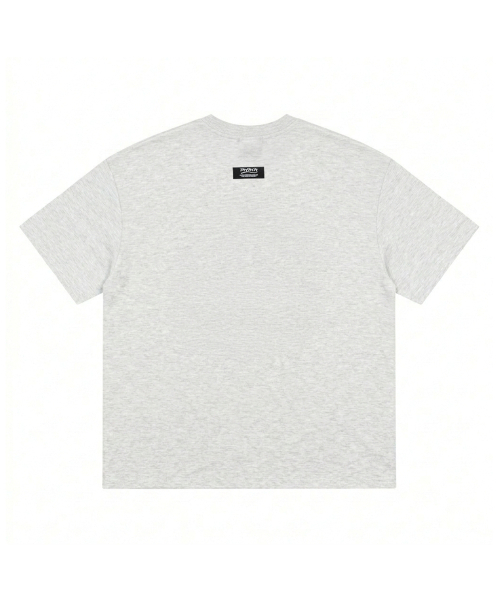 PHERMENON(フェルメノン)の「オーバーサイズウェルネス半袖Tシャツ - ホワイトメランジ(Tシャツ/カットソー・メンズ・ライトグレー・1/2)」の6枚目の写真