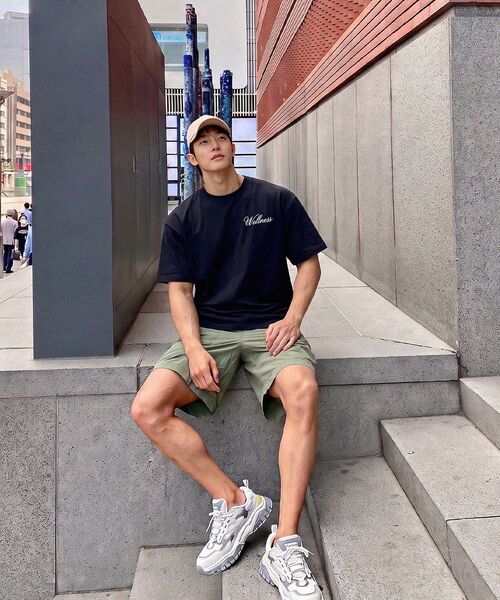 PHERMENON(フェルメノン)の「オーバーサイズウェルネス半袖Tシャツ - ホワイトメランジ(Tシャツ/カットソー・メンズ・ライトグレー・1/2)」の8枚目の写真