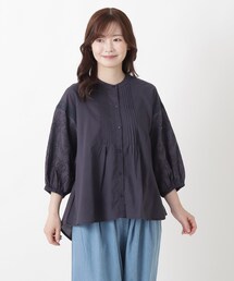 ラグランスリーブ 刺繍ブラウス