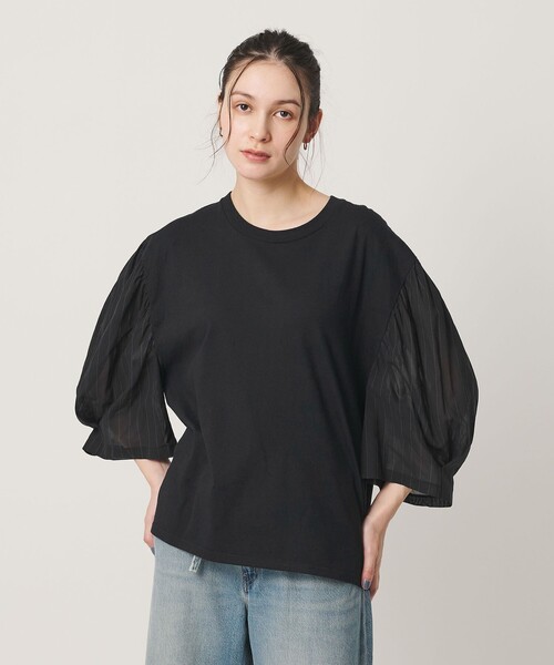 dahl'ia(ダリア)の「【WEB限定】<dahl’ia>リメイク パワーショルダー プルオーバー(Tシャツ/カットソー・レディース・ホワイト/ブラック・FREE)」の18枚目の写真